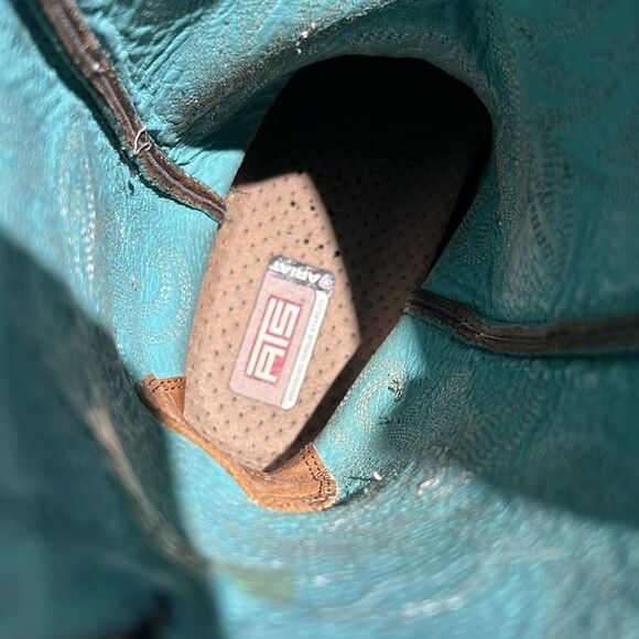 Ariat 15834 Legend Square Toe Brown Pull On Leather Cowboy Boots - 9B A22 - Picture 11 of 12